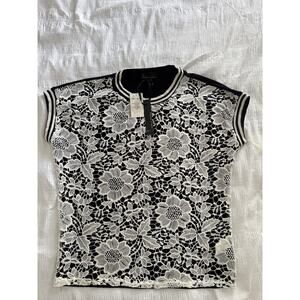 NWT iJeans by Buffalo Knit Crochet Top Shirt Women's Medium Sport Cottagecore